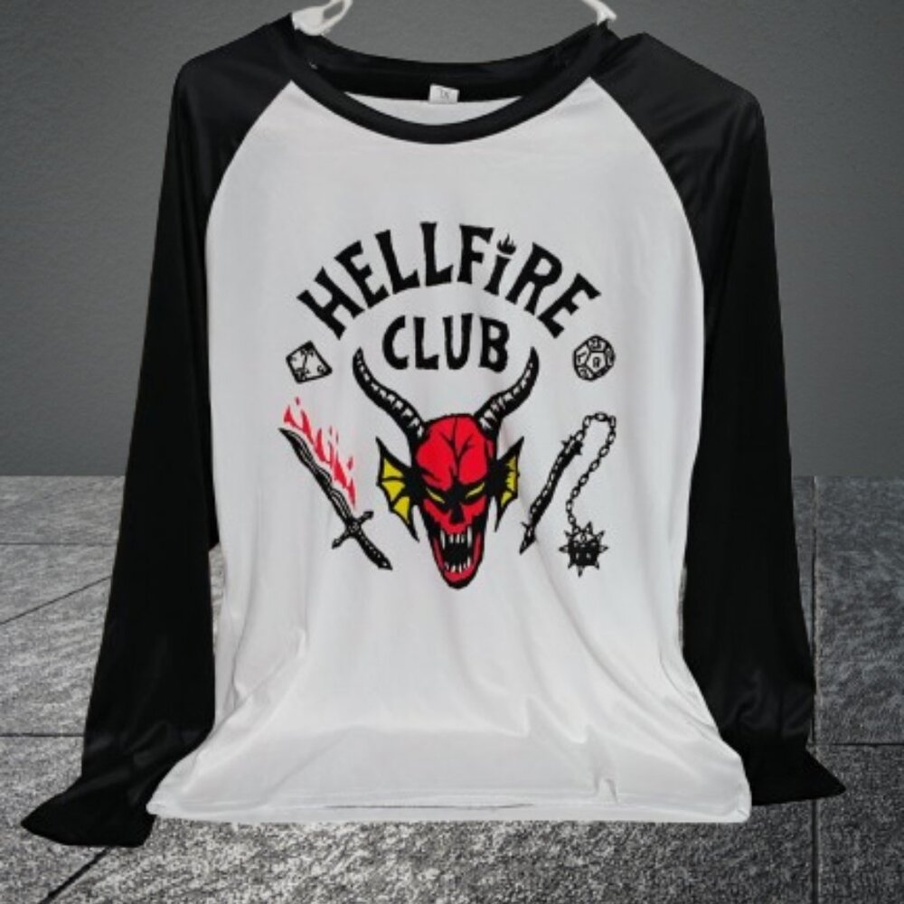 Hellfire Club Netflix Stranger Things Long Sleeve Shirt Mens Size XL